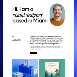 Designer Portfolio Elementor Template